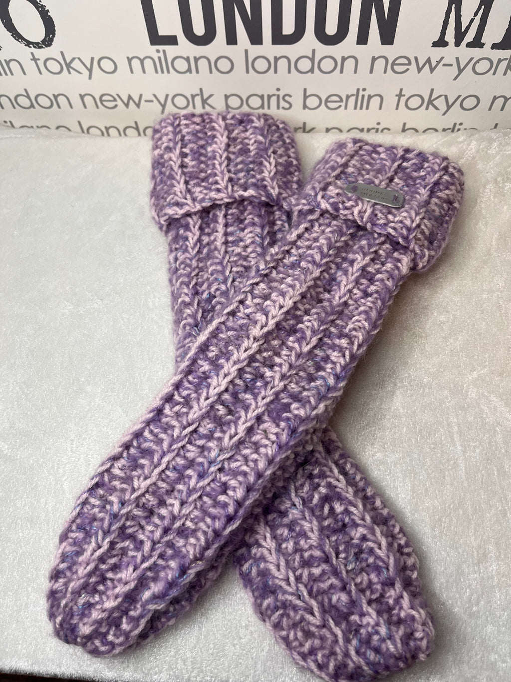 Sockor i ull, polyester, alpacka och akryl