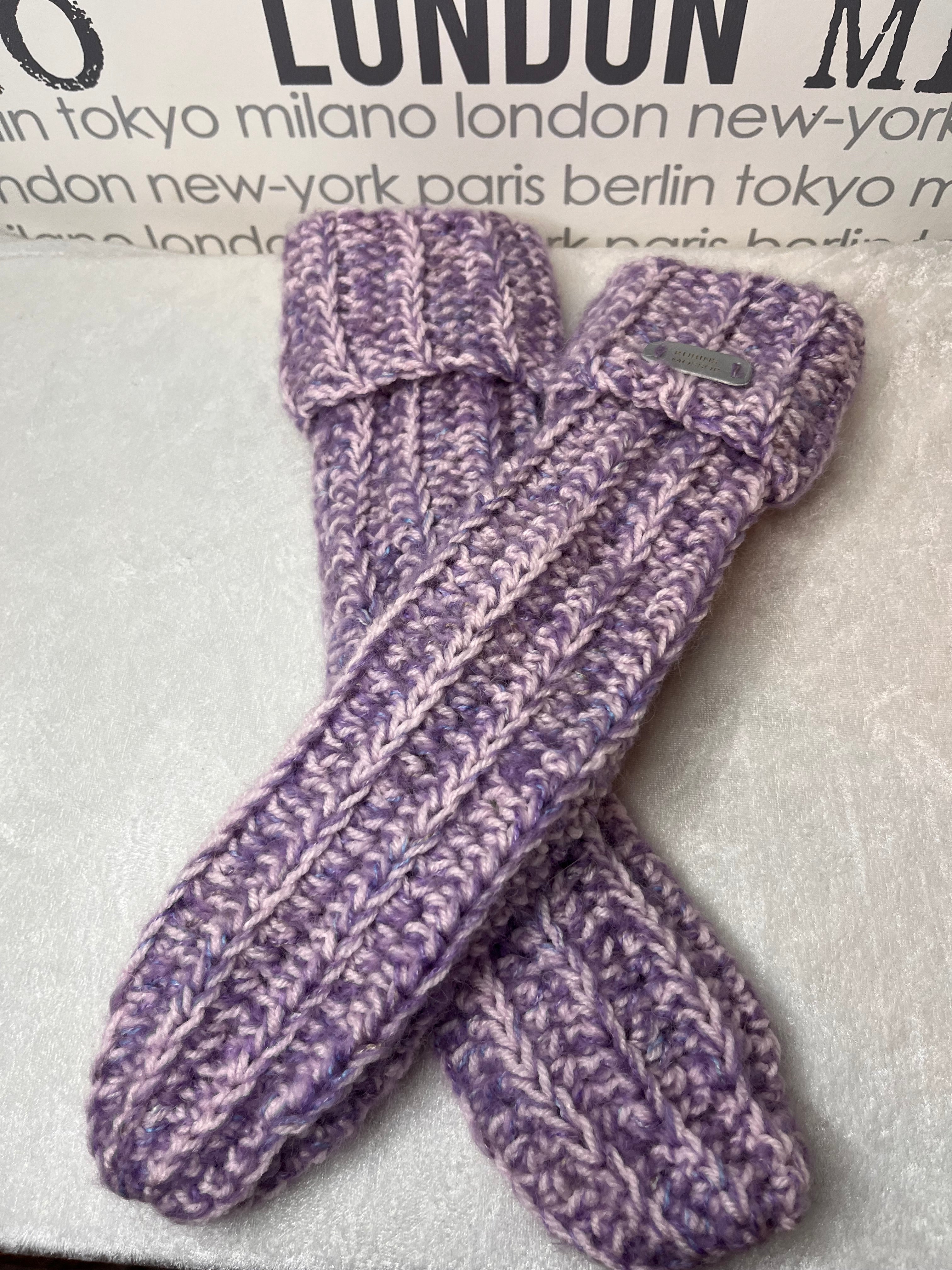 Sockor i ull, polyester, alpacka och akryl