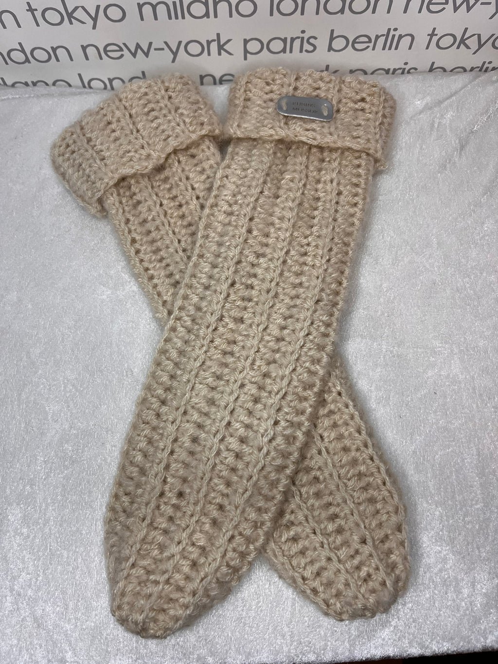 Sockor i ull, polyester, alpacka, silke och akryl