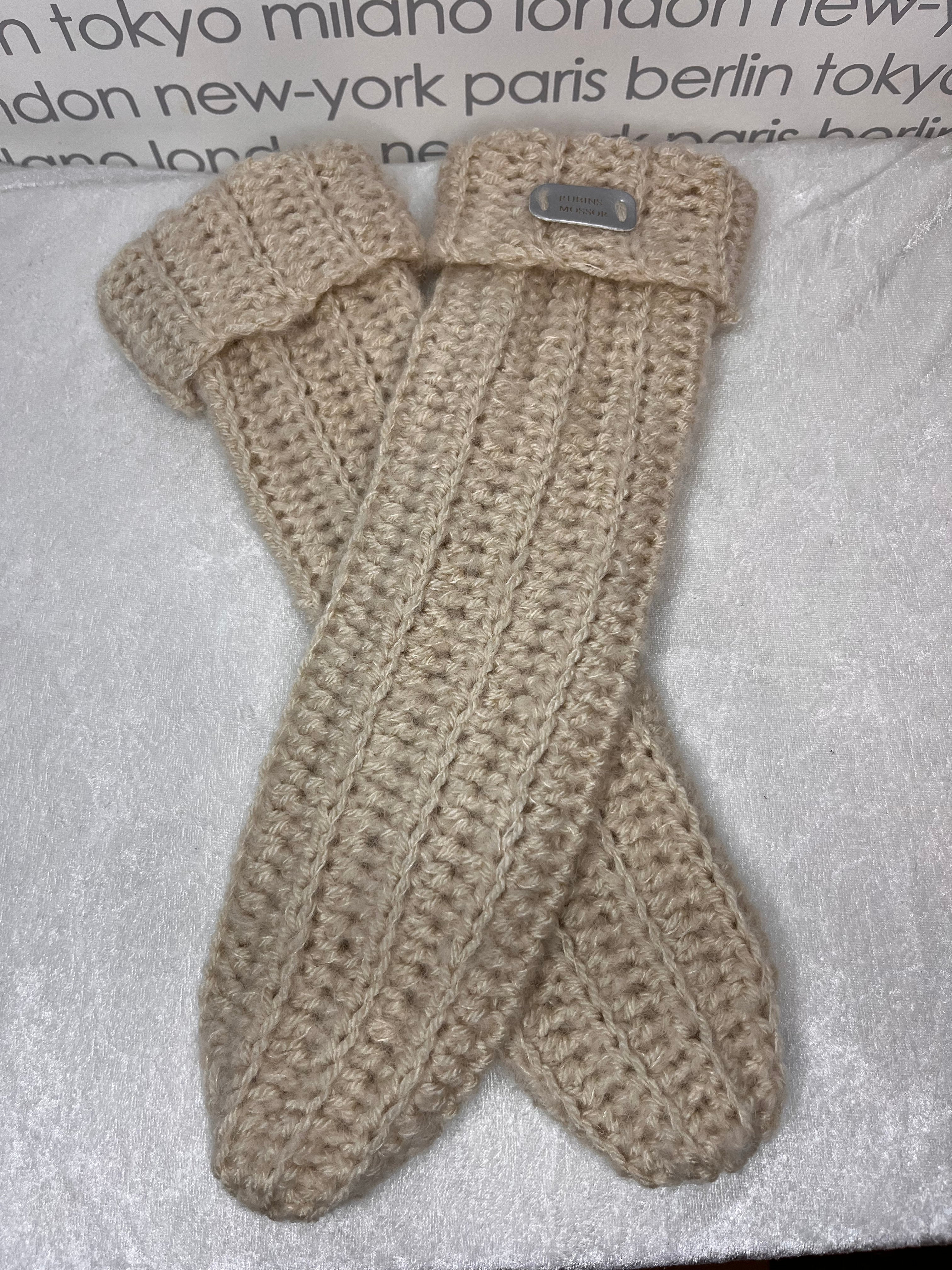 Sockor i ull, polyester, alpacka, silke och akryl